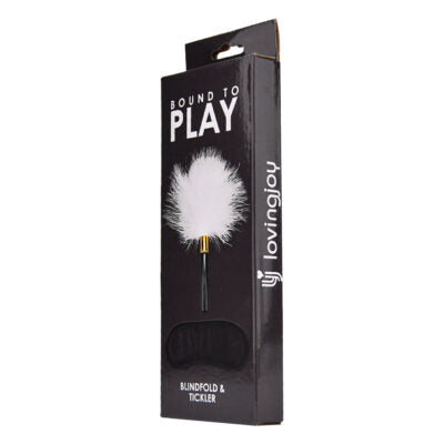 Bound to Play. Kit de jeu avec masque pour les yeux + chatouilleur de plumes