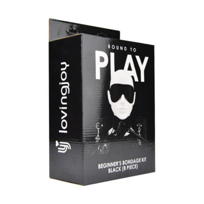 Bound to Play Kit de bondage pour débutants noir (8 pièces)