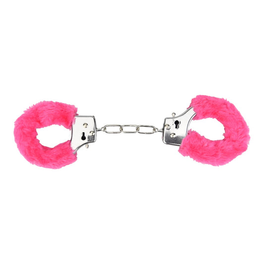 Bound to Play. Heavy Duty Furry Handcuffs Pink - Hotjim