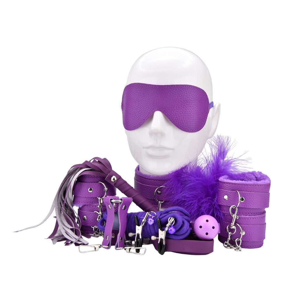 Bound to Play Bondage Kit Purple (11 Piece) - Hotjim