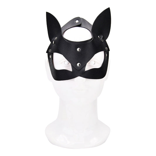 Bound to Play Kitty Cat Face Mask Black - Hotjim