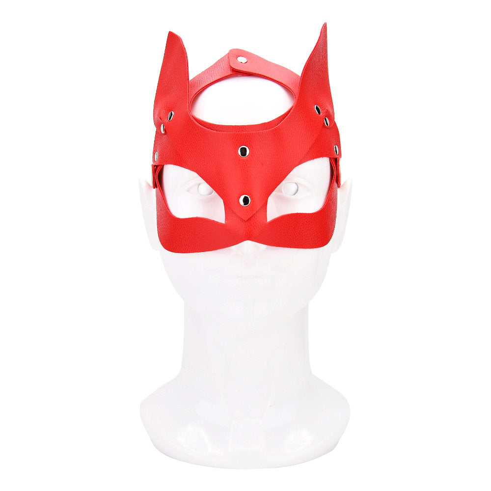 Bound to Play Kitty Cat Face Mask Red - Hotjim