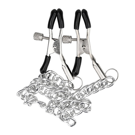 Bound to Please Adjustable Nipple Clamps & Chain - Hotjim