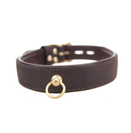 BOUND Nubuck Leather Choker with 'O' Ring - Hotjim