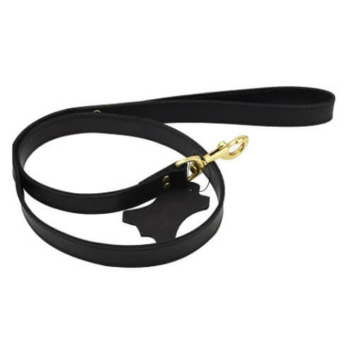 Bound Noir Nubuck Leather Leash - Hotjim