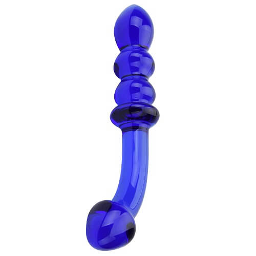 Spectrum Ribbed G-Spot Glass Dildo - Hotjim