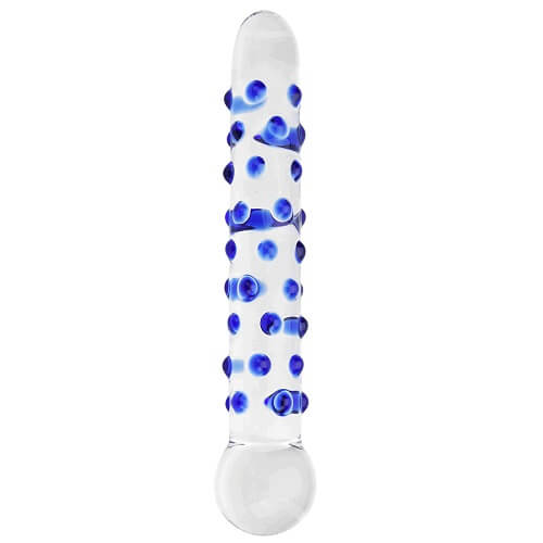 Spectrum Nubby Textured Glass Dildo - Hotjim