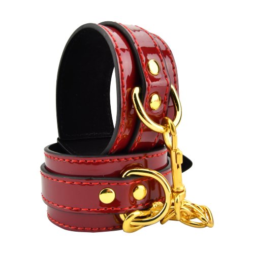 Bound to Please Red Wrist Cuffs - Hotjim