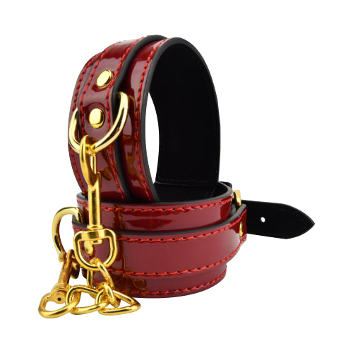 Bound to Please Red Ankle Cuffs - Hotjim