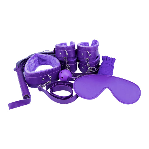 Loving Joy Beginner's Bondage Kit Purple (8 Piece) - Hotjim