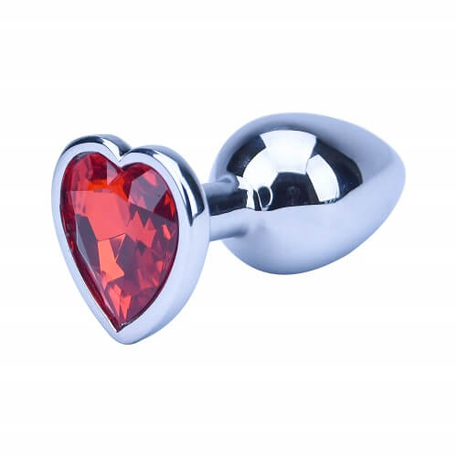 Precious Metals Heart Shaped Butt Plug-Silver - Hotjim